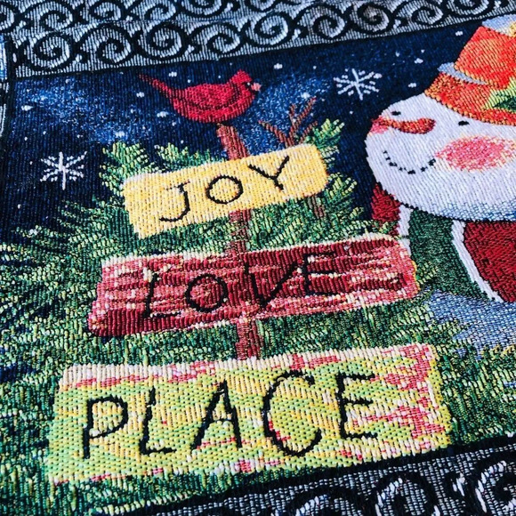 Set of 4 Vintage "Signs of Christmas" Placemats w/ Flaws - Picture 3 of 5